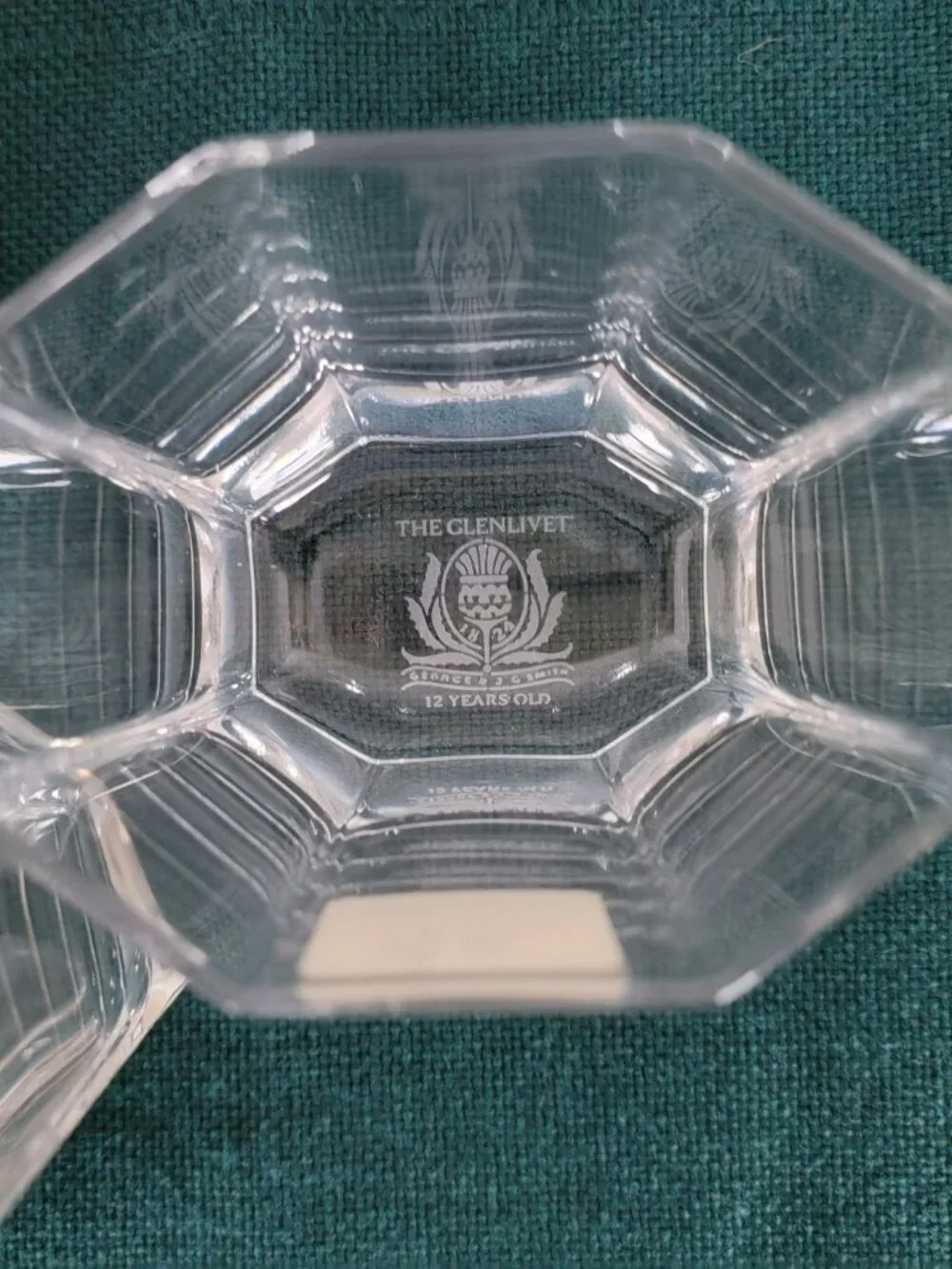 NIB Set of 2 The Glenlivet whisky rocks glasses - Rare Octagon Shape